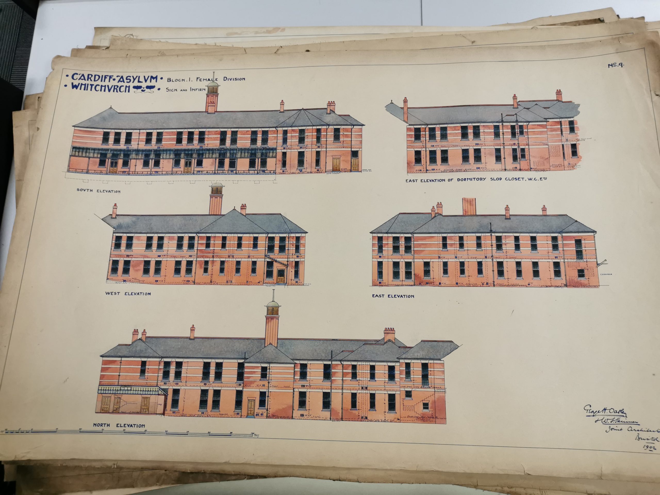 Original elevations of Whitchurch Hospital