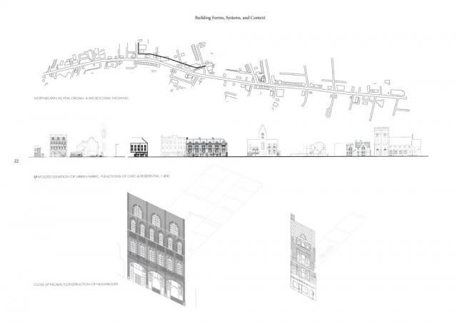 Site studies of northdown road, the street elevations, neighbouring facades