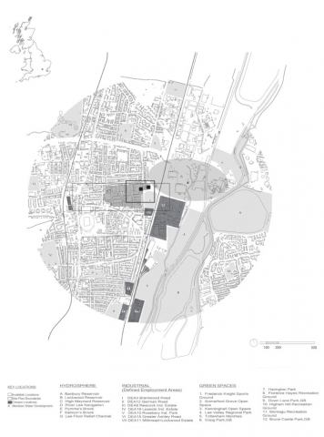 a map illustrating the position of the site within the wider tottenham area