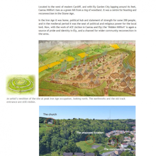 Page 01 Showing the historic and current context of the hillfort