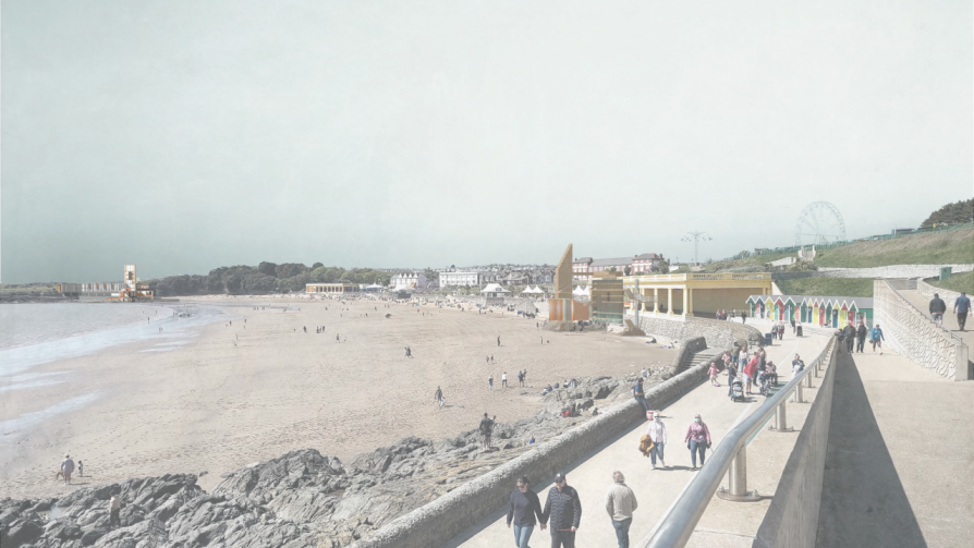 Barry Island - the Turntide + Primer Project 'Monitoring Erosion' View